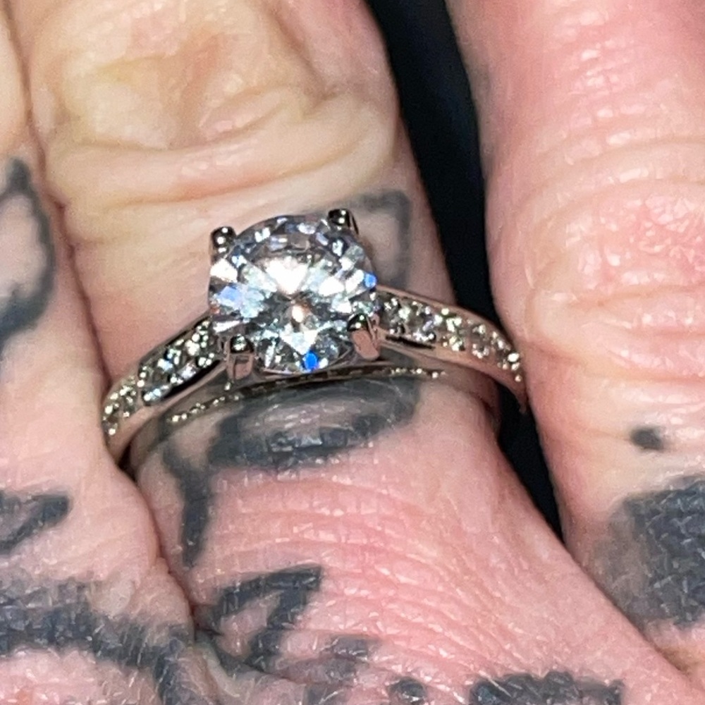 Sterling Silver CZ engagement ring